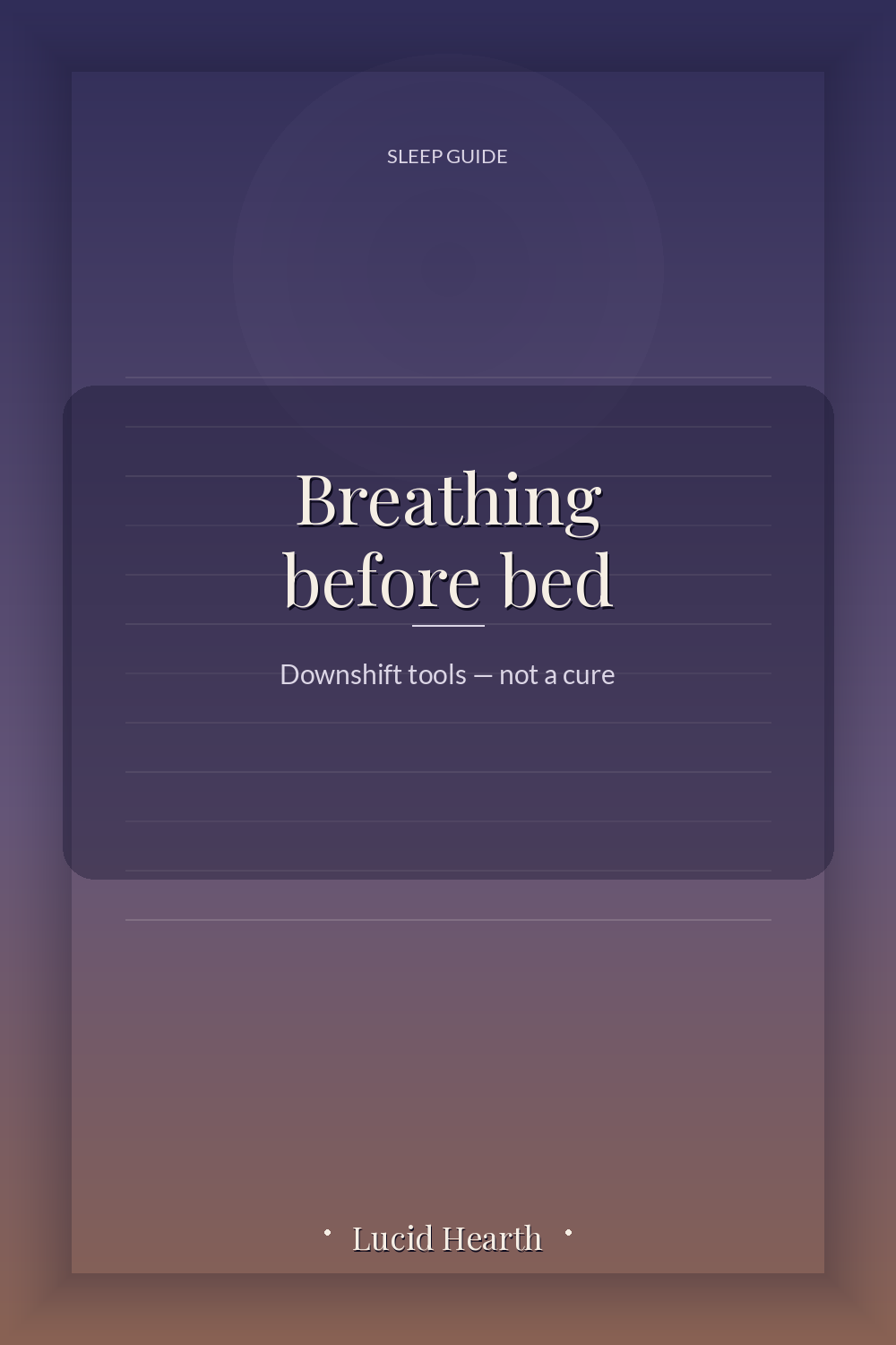Pinterest pin: "Breathing before bed"