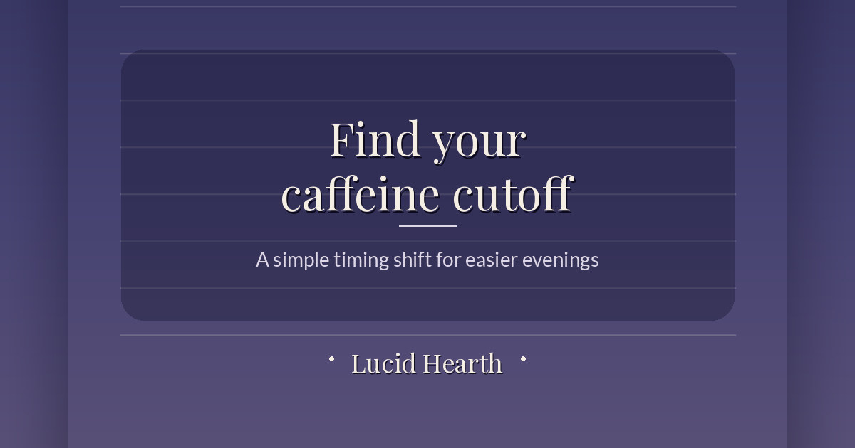 When to Stop Caffeine Before Bed (5-Day Test)
