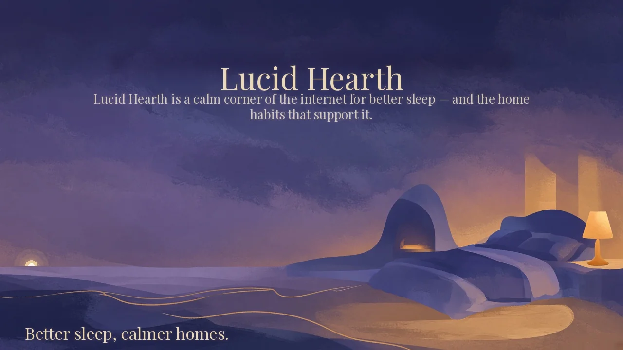 Lucid Hearth — better sleep, calmer homes.