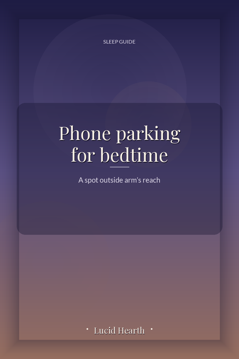 Pinterest pin: "Phone parking for bedtime"